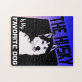 De man is mijn favoriete hond, Siberian Husky Legpuzzel (Horizontaal)