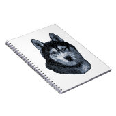 De man is mijn favoriete hond, Siberian Husky Notitieboek (Rechterzijde)