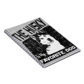 De man is mijn favoriete hond, Siberian Husky Notitieboek (Rechterzijde)