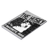 De man is mijn favoriete hond, Siberian Husky Notitieboek (Linkerzijde)