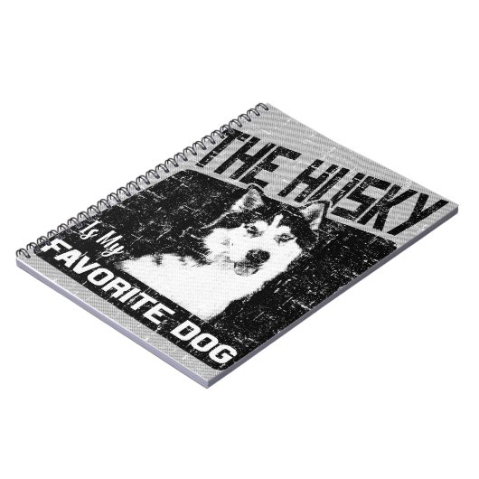 De man is mijn favoriete hond, Siberian Husky Notitieboek (Linkerzijde)