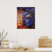 De man is op zee door Vincent van Gogh Poster (Keuken)