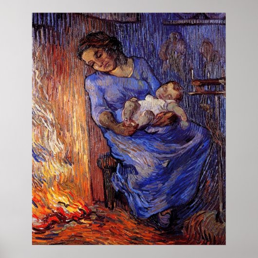 De man is op zee door Vincent van Gogh Poster (Voorkant)