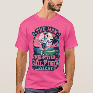 De Man Mythe Golf Legende Flamingo Golf T-shirt