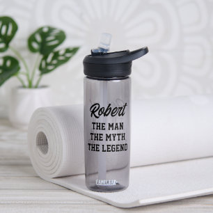 De man mythe legende aangepast plastic waterflesje waterfles