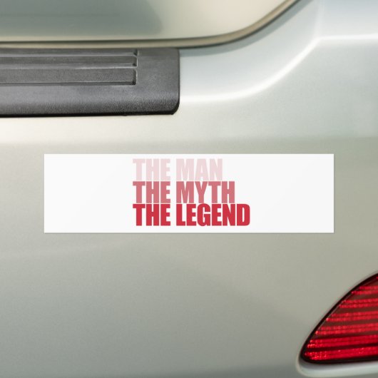 De Man Mythe Legende Bumpersticker (Op auto)