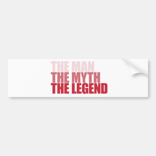 De Man Mythe Legende Bumpersticker (Voorkant)
