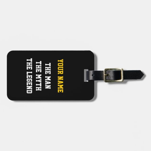 De man mythe legende | Funny bagagelabel voor mann (Voorkant horizontaal)