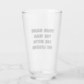 De man mythe legende gepersonaliseerd bierglas cad glas (Achterkant)