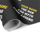 De man mythe legende | grappig verpakkingspapier v cadeaupapier (Rol Hoek)