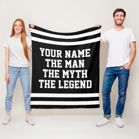 De man mythe legende grappige fleece deken voor ma (In situ)