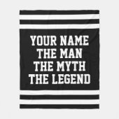 De man mythe legende grappige fleece deken voor ma (Voorkant)