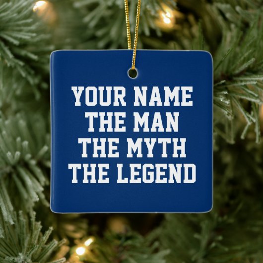 De man mythe legende kerstversiering voor mannen keramisch ornament (Boom)