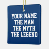 De man mythe legende kerstversiering voor mannen keramisch ornament (Links)