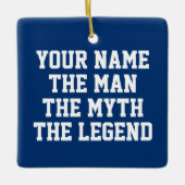 De man mythe legende kerstversiering voor mannen keramisch ornament (Voorkant)