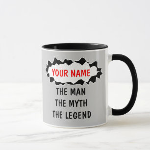 De man mythe legende koffiemokken   Personaliseerb Mok