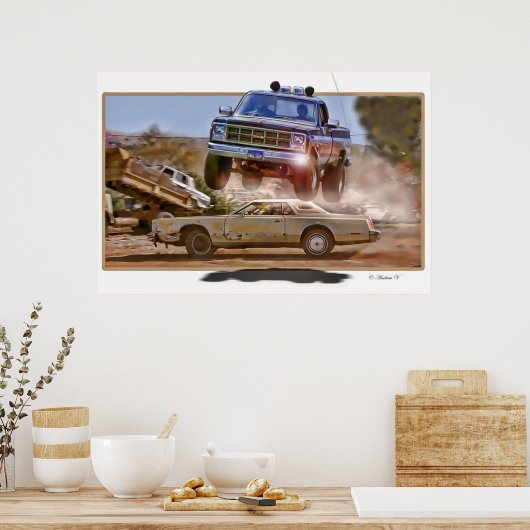 De man van de Herfst Poster (Keuken)