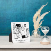 De man wil niet ondervraagd worden. grappig fotoplaat (Insitu)