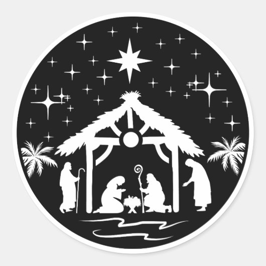 De manager en de herberg ronde sticker (Voorkant)