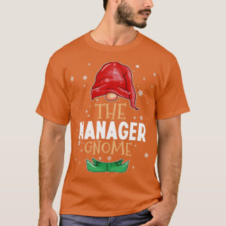 De manager Gnome Family Matching Kerstmis T-shirt
