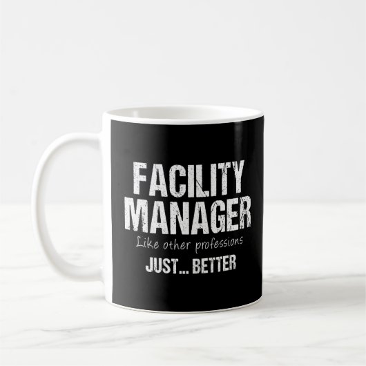 De Manager van de faciliteit zoals andere Beroeps Koffiemok (Links)