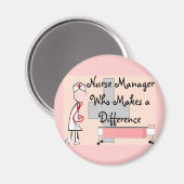 De Manager van de verpleegster die een Verschillen Magneet (Voorkant / Achterkant)