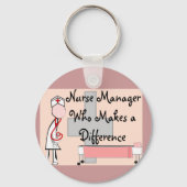 De Manager van de verpleegster die een Verschillen Sleutelhanger (Voorkant)