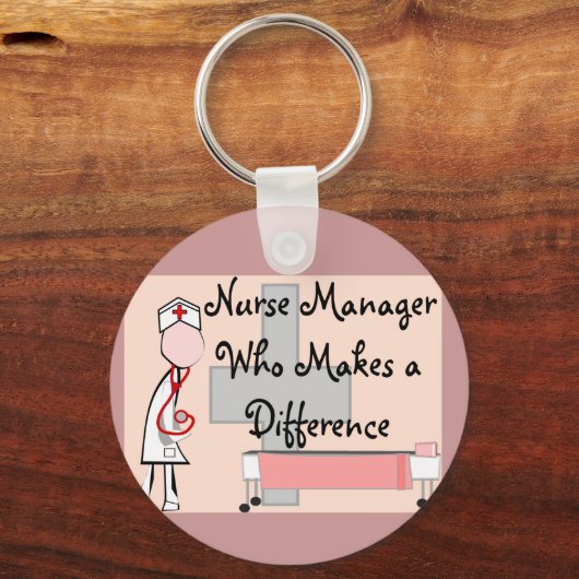 De Manager van de verpleegster die een Verschillen Sleutelhanger (Voorkant)