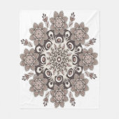  de mandala color marrón fleece deken (Voorkant)
