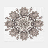  de mandala color marrón fleece deken (Voorkant (Horizontaal))
