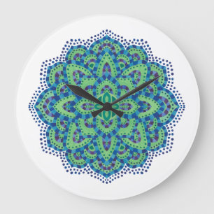 De Mandala-Cool Emerald Grote Klok