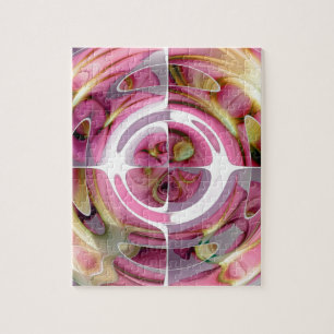 De mandarijn en nam Abstracte Collage toe Legpuzzel