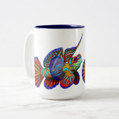 De Mandarin Dragonet Goby visse Mok (Voorkant links)