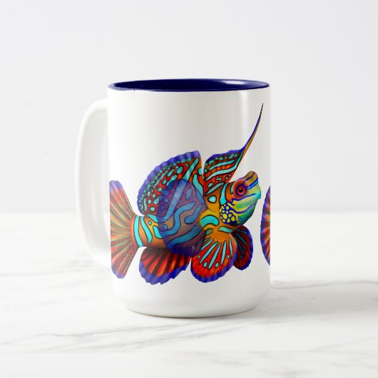 De Mandarin Dragonet Goby visse Mok (Voorkant links)