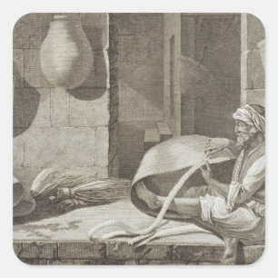 De mandenmaker, van boekdelen II en handelsartikel Vierkante Sticker