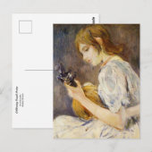 De mandoline door Berthe Morisot briefkaart (Voorkant / Achterkant)