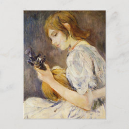 De mandoline door Berthe Morisot briefkaart