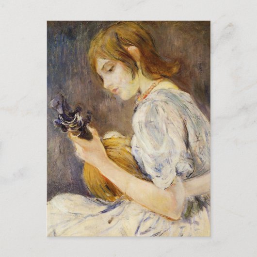 De mandoline door Berthe Morisot briefkaart (Voorkant)