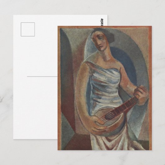 De mandolinespeler van Juan Gris Briefkaart (Voorkant / Achterkant)