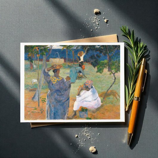 De Mango Trees, Martinique 1887, door Paul Gauguin Briefkaart