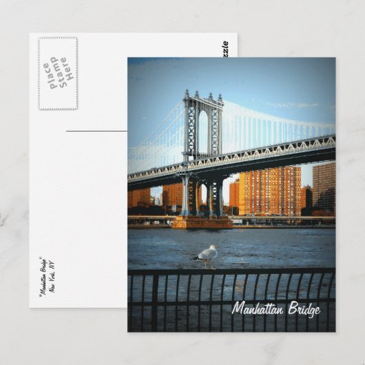 De Manhattan Bridge Briefkaart (Voorkant / Achterkant)