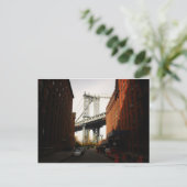 De Manhattan Bridge, een Uitzicht op straat Briefkaart (Staand voorkant)