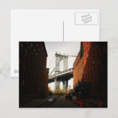 De Manhattan Bridge, een Uitzicht op straat Briefkaart (Voorkant / Achterkant)