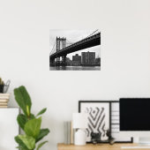 De Manhattan Bridge in New York City Poster (Thuiskantoor)