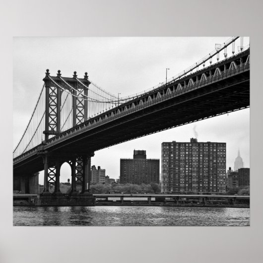 De Manhattan Bridge in New York City Poster (Voorkant)