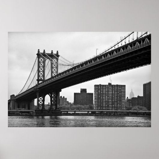 De Manhattan Bridge in New York City Poster (Voorkant)