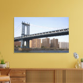 De Manhattan Bridge over de East River Canvas Afdruk (Insitu (Woonkamer))
