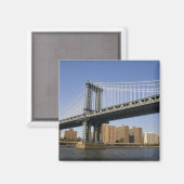 De Manhattan Bridge overspant de East River 2 Magneet (Voorkant / Achterkant)