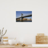 De Manhattan Bridge overspant de East River 2 Poster (Keuken)
