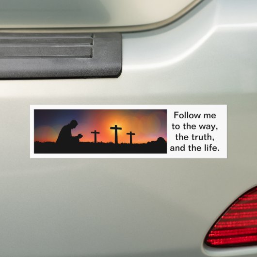 De manier, de waarheid en het leven bumpersticker (Op auto)